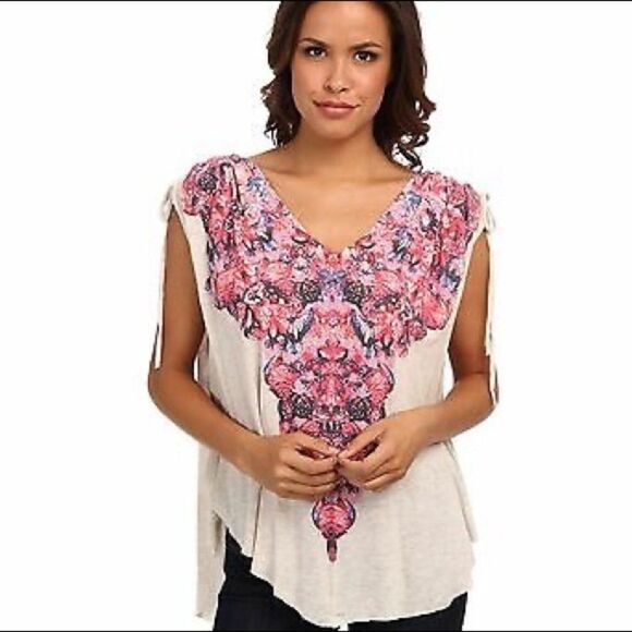 Free People Floral Sleeveless Top Small - Picture 2 of 10